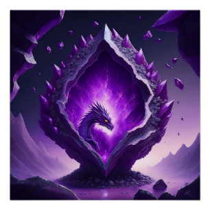 Drache kommt aus Split in Raumschiff er stürzte ab Poster