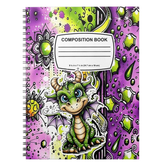 Drache Kompositionsbuch Notizblock (Vorderseite)
