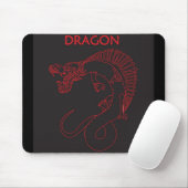 Drache-Kontur Mousepad (Mit Mouse)