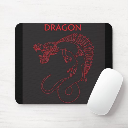 Drache-Kontur Mousepad (Mit Mouse)