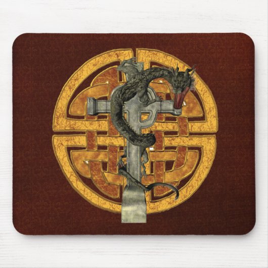 Drache-Kreuz Mousepad (Vorne)