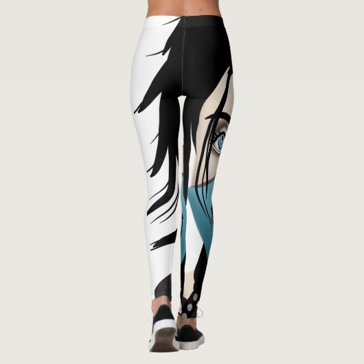 Drache-Kriegers-Mädchen Leggings (Rückseite)