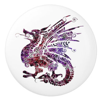Drache-kundenspezifische Keramik-Züge/Griffe Keramikknauf