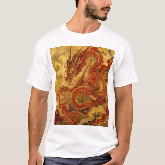 Drache Kunst T-Shirt (Vorderseite)