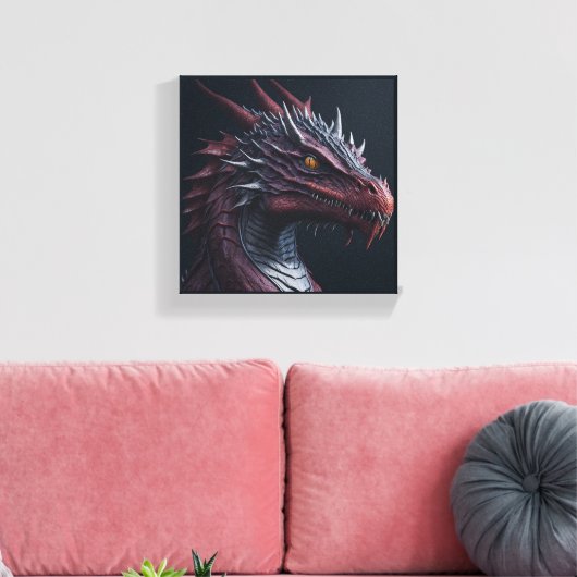 Drache Leinwanddruck (Insitu (Wohnzimmer))