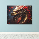 Drache Leinwanddruck (Insitu (Holzboden))