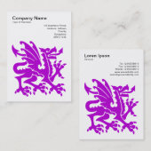 Drache - Lila auf Weiß Visitenkarte (Vorne/Hinten)