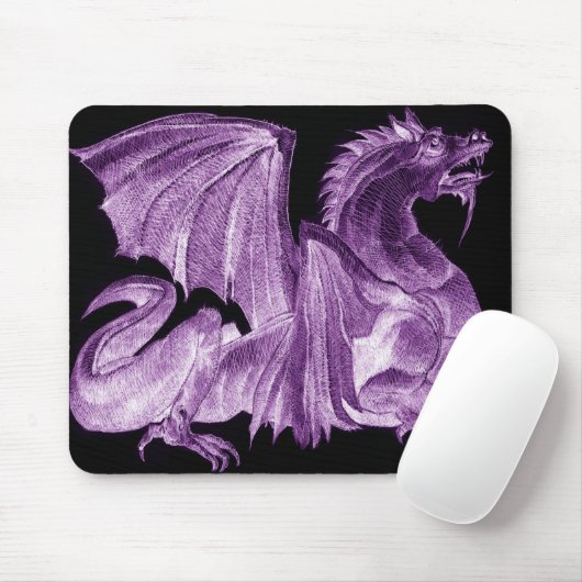 Drache lila Vorlagenmousepad Mousepad (Mit Mouse)