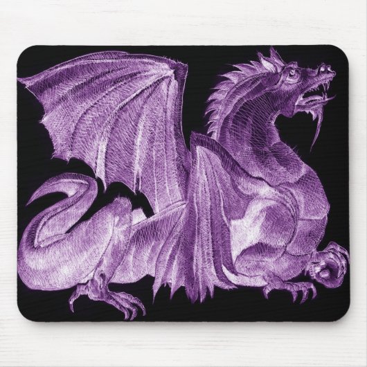Drache lila Vorlagenmousepad Mousepad (Vorne)