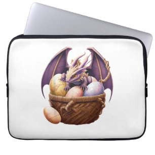 Drache Mädchen Liebhaber sammelt Ostereier - Kinde Laptopschutzhülle