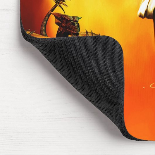 Drache-Mädchen Mousepad (Ecke)