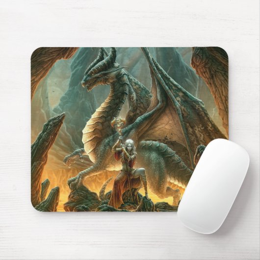 Drache Mage Mousepad (Mit Mouse)