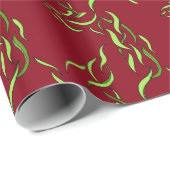 Drache-Maßband-abstrakter grüner Wind Geschenkpapier (Rolleneckpunkt)