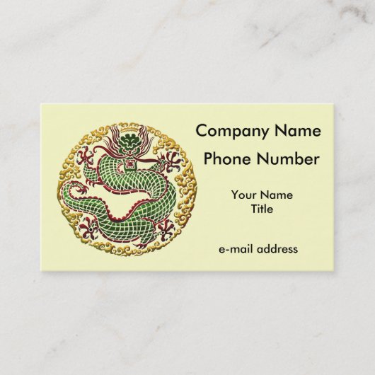 Drache-Medaillon Visitenkarte (Vorderseite)
