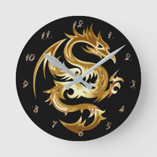 Drache-Medium-Wanduhr Runde Wanduhr