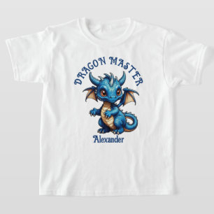 Drache Meister Niedlicher blauer Drache Personalis T-Shirt