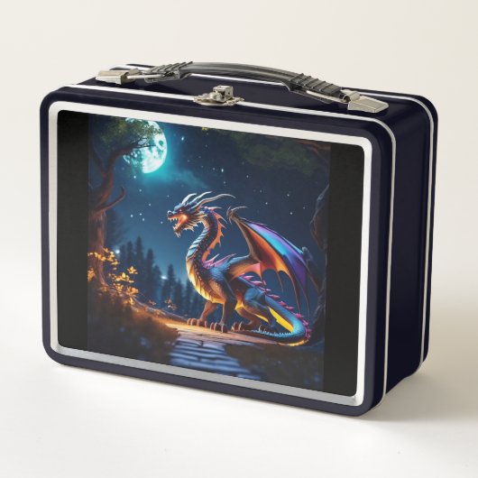 Drache Metall Brotdose (Vorderseite)