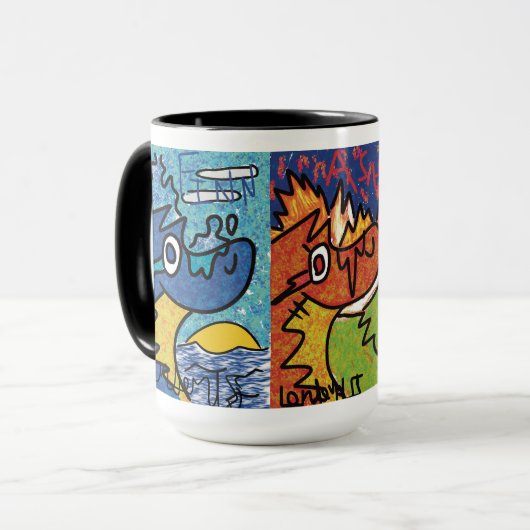 Drache mit 3 Köpfen Tasse (Vorderseite Links)