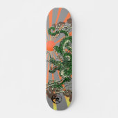 Drache mit aufgehende Sonne 2 Skateboard (Vorne)