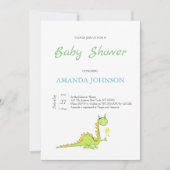 Drache mit Blume Einladung (Vorderseite)