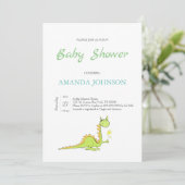 Drache mit Blume Einladung (Stehend Vorderseite)