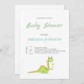 Drache mit Blume Einladung (Vorne/Hinten)