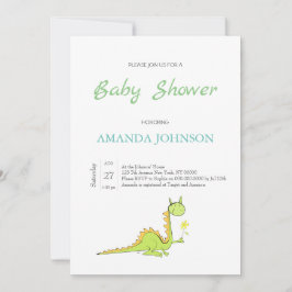 Drache mit Blume Einladung