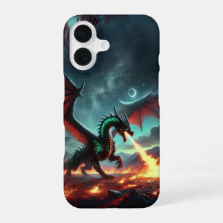 Drache mit Branddesign iPhone 16 Hülle