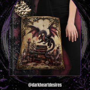 Drache mit Bücherstapel Tasche