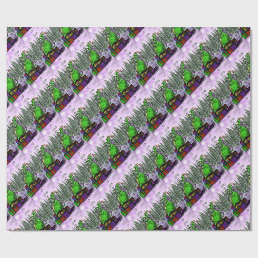 Drache mit einem Hort der Geschenke Geschenkpapier (Flach)