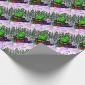 Drache mit einem Hort der Geschenke Geschenkpapier (Ecke)