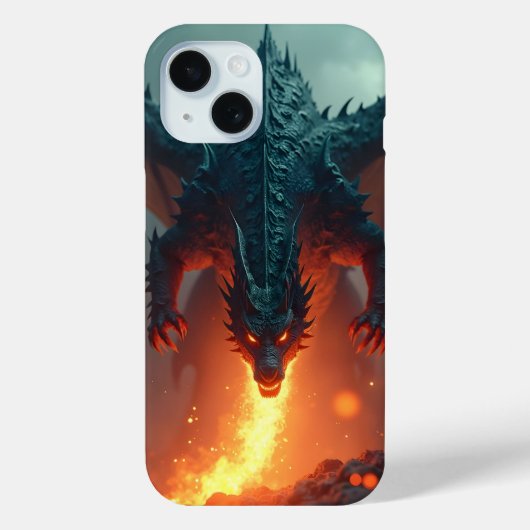 Drache mit Feuer Case-Mate iPhone Hülle (Rückseite)