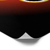 Drache mit Flammen im Hintergrund Poster (Ecke)