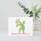 Drache mit gebrochenem Nagel Postkarte (Stehend Vorderseite)