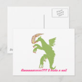 Drache mit gebrochenem Nagel Postkarte (Vorne/Hinten)