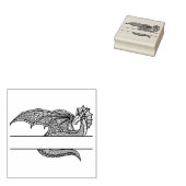 Drache mit Platz für den Namen Gummistempel (Stempel)
