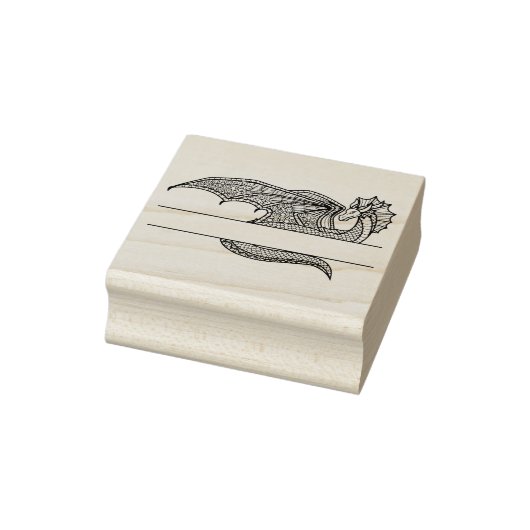 Drache mit Platz für den Namen Gummistempel (Stempel)