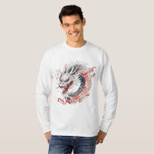 Drache mit rot-weißer Waage T-Shirt (Vorne ganz)