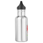 Drache mit roten Rosen Edelstahlflasche (Links)