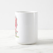 Drache mit roten Rosen Kaffeetasse (Mittel)