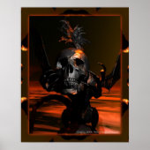 Drache mit Schädelplakat Poster (Vorne)