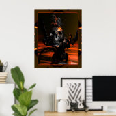 Drache mit Schädelplakat Poster (Heimbüro)