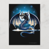Drache mit Schwert Postkarte (Vorderseite)