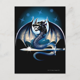 Drache mit Schwert Postkarte