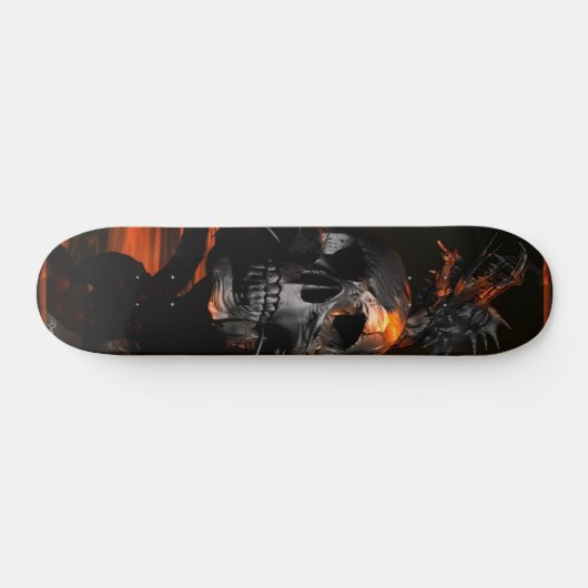 Drache mit Skull-Skateboard Skateboard (Horizontal)