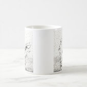 Drache mit Sonnenblume Kaffeetasse (Mittel)