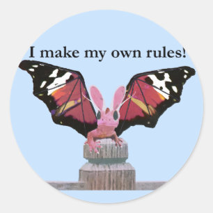 Drache mit sonnigen Ohren Runder Aufkleber