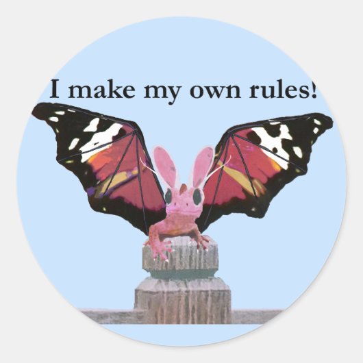 Drache mit sonnigen Ohren Runder Aufkleber (Vorderseite)