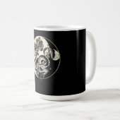 Drache mit Tiger Tattoo YIN und Yang Beast-Kampf Kaffeetasse (VorderseiteRechts)