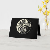 Drache mit Tiger Tattoo YIN und Yang Bestienkampf Karte (Gelbe Blume)